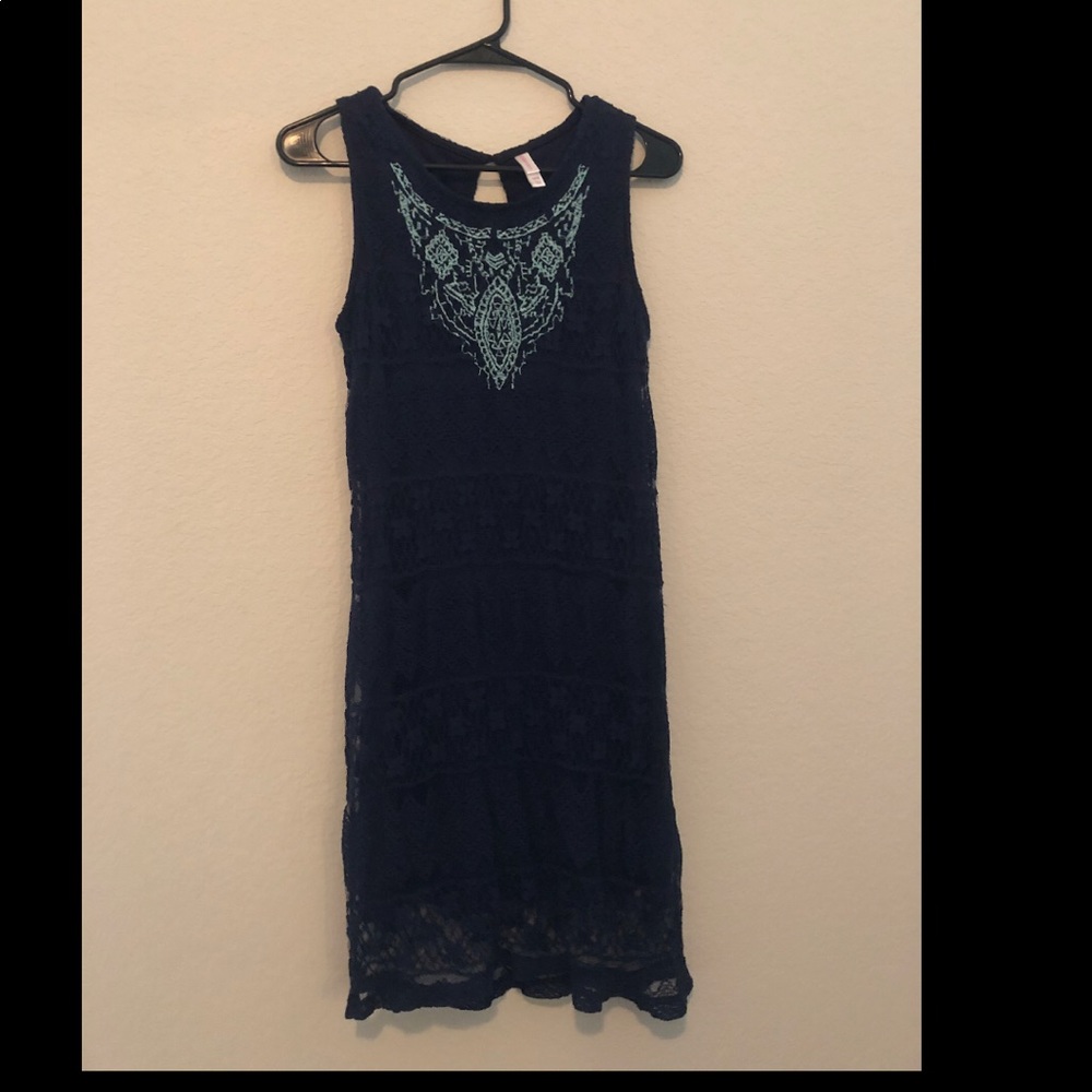 Navy blue lace dress